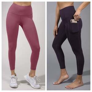 Bundle of 2 Yogalicious Women's Lux High Waist Cropped/Ankle Leggings Size M